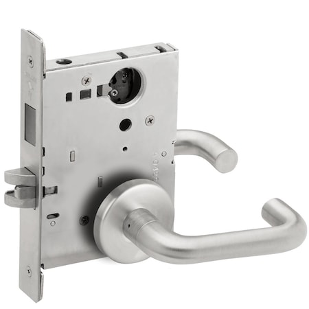 Schlage Corridor Mortise Lock with Deadbolt, 03B Design, Less Cylinder, Satin Chrome L9456L 03B 626